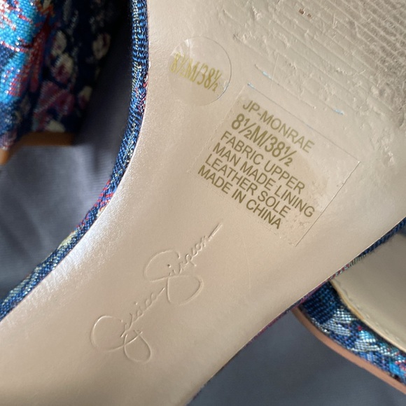 Jessica Simpson JP-Monrae Floral Block Heals Ankle Strap 8.5 - Picture 6 of 9
